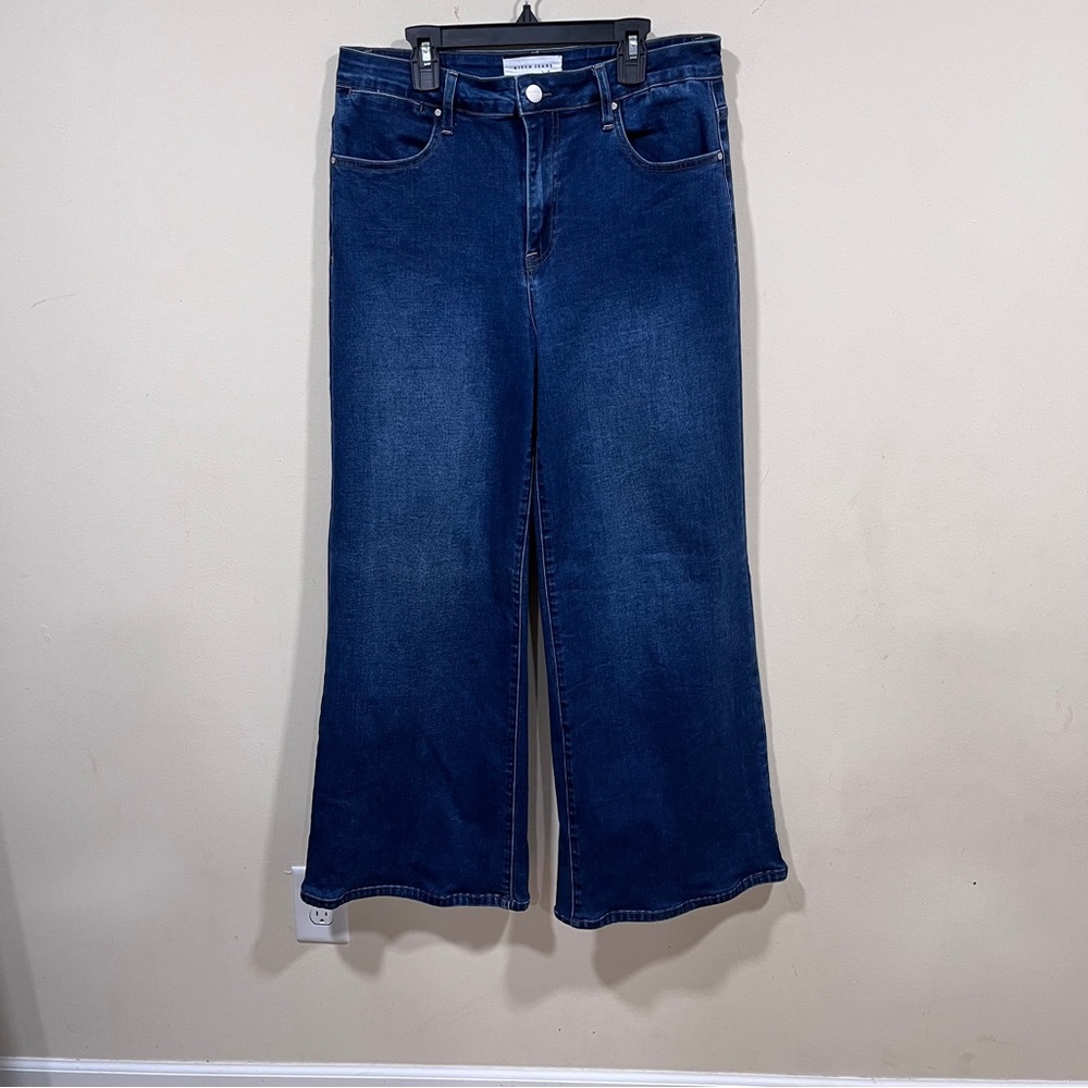 Risen jeans wide leg denim blue size 11/30 women’s EUC high waisted - Picture 3 of 10